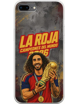 Θήκη La Roja Campeones del Mundo - Marc Cucurella iPhone 8 Plus Flexible TPU (Διάφανη Σιλικόνη)