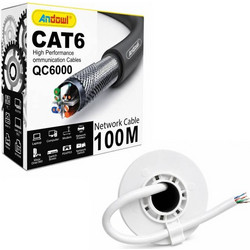 Andowl Καλώδιο Δικτύου CAT6 100 Μέτρων Υψηλής Απόδοσης QC6000 - High Performance Network Cable 0751229