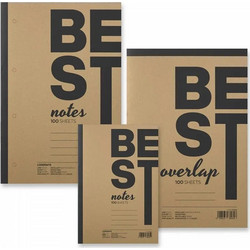 Μπλοκ Σημειώσεων Πλάγιο/Όρθιο BEST NOTES Ριγέ σε 2 Διαστάσεις - 100 Φύλλα - 5τμχ Α4/21Χ29