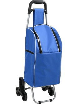 vidaXL Καρότσι Αγορών 39,5x33x93 εκ Ύφασμα Oxford - μπλε