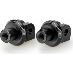 Puig Αντάπτορες Μαρσπιέ Pilot Yamaha MT-07 / MT-09 / Tracer 9 / XSR 900 / YZF-R7 / YZF-R9 21-26 Black 20673N