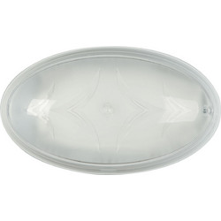 Απλίκα polycarbonate οβάλ λευκή Ε27 Φ 27