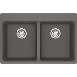 Franke Centro 620-34-34 Ένθετος Νεροχύτης Γρανίτη Stone Grey 76x50cm