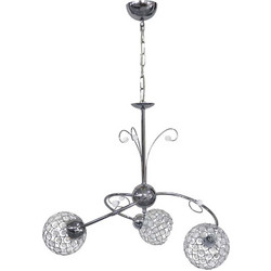 Heronia Lighting Κρεμαστό Φωτιστικό Οροφής με Κρύσταλλα Τρίφωτο E27 01-0270