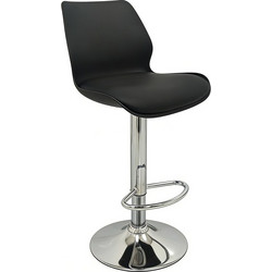BAR49 BLACK PU/PVC(Σ2)ΣKAMΠO ΜΕ ΑΜΟΡΤΙΣΕΡ 39X45X102εκ