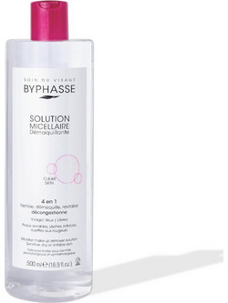 Byphasse Solution Micellar Water Ντεμακιγιάζ για Ευαίσθητη & Ξηρή Επιδερμίδα 500ml