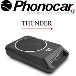 Phonocar 02.911 Αυτοενισχυόμενο Subwoofer Αυτοκινήτου 8" 80W RMS με Κούτα