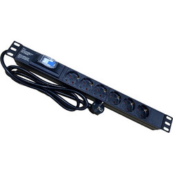 Πολύπριζο 6 Θέσεων 1U Power On PDU-CB-6 με Διακόπτη Κυκλώματος