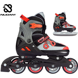 Nijdam Inline Rollers Παιδικά Μαύρα Γκρι N14AC01