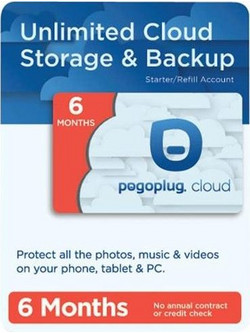 POGOPLUG 6-MONTH UNLIMITED CLOUD STORAGE SERVICE ACTIVATION CARD