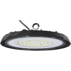 Powertech Led φωτιστικό καμπάνα 100W, 6500K, Φ30x4cm, IP65, μαύρο - (PT-1557)