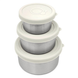 Smikkels Σετ 3 Ανοξείδωτα Μπωλ Soft White