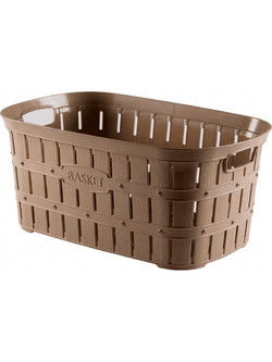 Happy House Καλάθι PL Πλυμένων Bamboo 40LT Καπουτσινο 56.5x37x26.5cm