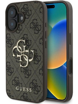 Guess 4g Big Logo Back Cover για iPhone 16 Plus - Καφέ