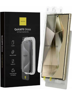 Tempered Glass Samsung Galaxy S24 Ultra Spacecase QuickFit Glass Αντιχαρακτικό Γυαλί Προστασίας Οθόνης με Απλικατέρ QuickFit 2 Τεμάχια - Clear (5905719138837)