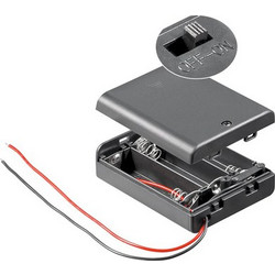 GOOBAY GOOBAY θήκη μπαταρίας με διακόπτη 12445, 3x AA LR6, αδιάβροχη, μαύρη