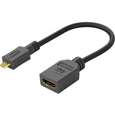 GOOBAY GOOBAY καλώδιο micro HDMI σε HDMI 58683, 4K/60Hz, 0.15m, μαύρο