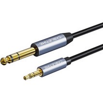 CABLETIME CABLETIME καλώδιο ήχου 3.5mm σε 6.35mm CT-AV321-H11G, 2m, μαύρο