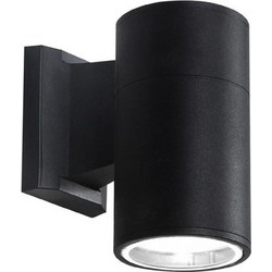 Powertech POWERTECH φωτιστικό τοίχου HLL-0189 για GU10 λάμπα, μεταλλικό, IP65, μαύρο