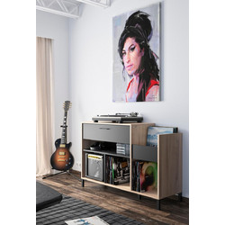 Vinyl έπιπλο για pick-up 115x40x81εκ. Light Kronberg Oak/Black MEGASPITI