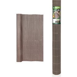 Καλαμωτή Περίφραξη PVC 150x300cm Καφέ 10mm για Κήπο και Μπαλκόνι 2902511