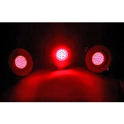 EUROLITE SET 3 ΠΡΟΒΟΛΕΩΝ LED RED ΜΕ ΛΕΥΚΟ ΠΕΡΙΒΛΗΜΑ LED SET 105-19W-RED