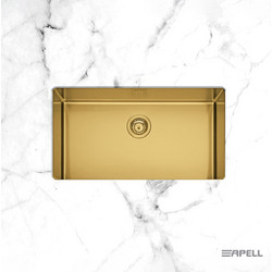 Apell Metamorfosis MEM75-211 Υποκαθήμενος Νεροχύτης Inox Σατινέ Gold Brushed 75x44cm