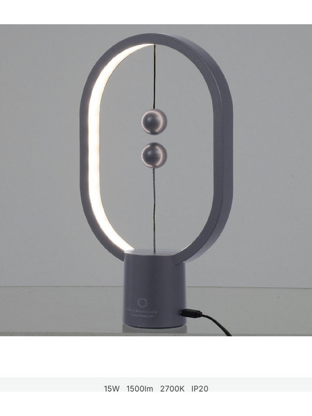 Globostar Magnet 76545 Πορτατίφ Αφής LED Γκρι Π5.5xΥ24.8cm