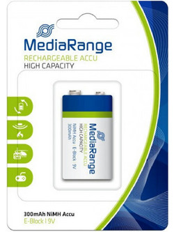 MediaRange Rechargeable 9V 300mAh 1τμχ