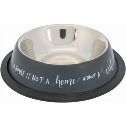 Trixie Ανοξείδωτο Πιάτο με Λαστιχένια Βάση 200ml/15cm