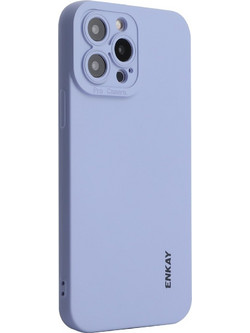 ENKAY iPhone 14 Pro Max Liquid Θήκη Σιλικόνης - Purple