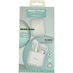 Treqa BT-200 Pro Ακουστικά Bluetooth Earbud White