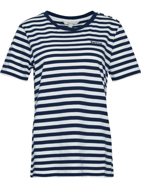 Barbour Ferryside Striped T-Shirt - ΛΕΥΚΟ/ΜΠΛΕ