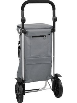 vidaXL Καρότσι Αγορών Γκρι 36,5 x 46,5 x 100,5 εκ Ύφασμα Oxford
