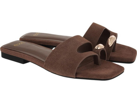Exe Shoes Γυναικεία Παπούτσια FLATS MULES 59H-070 Ταμπά Καστόρι W459H0702534