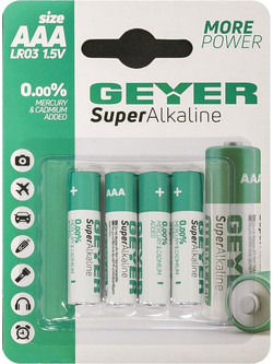 Geyer Super Alkaline ΑΑΑ 4τμχ