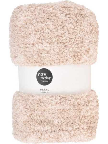 Κουβέρτα sherpa fleece μπεζ 150x200εκ