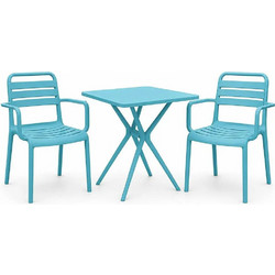 Nextdeco Fiona Σετ Έπιπλα Κήπου 3τμχ Μπλε 548520