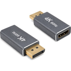 POWERTECH αντάπτορας DisplayPort σε HDMI CAB-DP085, 4K/60Hz, γκρι