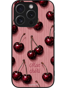 Sonique Stripe Stories Series Back Cover (iPhone 15 Pro) με Σχέδιο «Mon Cheri»