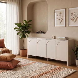 Μπουφές Aurelia Megapap χρώμα κρεμ 180x45x80εκ. - MEGAPAP