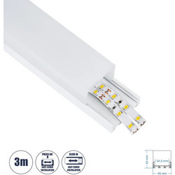 Προφίλ Αλουμινίου LED 3 Μέτρα SURFACEPENDANT-PROFILE Επιφανειακή Βάση +amp Ψύκτρα 3M