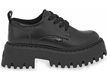 BUFFALO LACE-UP SHOES X1198587349J - ΜΑΥΡΟ ΦΛΩΡΕΝΤΙΚ BUF1622587 ASPEN-103 BLACK