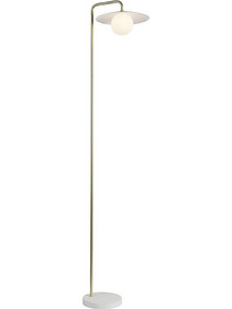 Φωτιστικό Δαπέδου Fleria HM235F1 Φ24x140cm 1xG9 5W White-Gold Aca