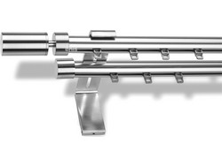 Σιδηρόδρομος Φ25 Enis By Domus Prime Nova Νίκελ Ματ 160cm (Και Σε 6 Διαστάσεις, Μονό ή Διπλό)