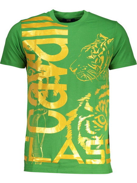Cavalli Class Green Mens Short Sleeved T-shirt QXT63DJD060_VE07334