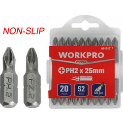 ΜΥΤΕΣ PH ΑΠΛΕΣ 2.0 x 25mm ΜΑΓΝΗΤΙΚΕΣ ΣΕΤ 20τμχ ΑΝΤΙΟΛΙΣΘΗΤΚΕΣ WP408017 WORKPRO (ΚΑΡΤΕΛΑ)