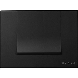 Πλακέτα καζανακίου διπλής λειτουργίας ALINDA Black Matt A227-006 KARAG