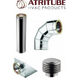 ATRITUBE ΚΑΜΙΝΑΔΑ INOX 304 ΔΙΠΛΟΥ ΤΟΙΧΩΜΑΤΟΣ ATRITUBE CH-304-CE 06 000860