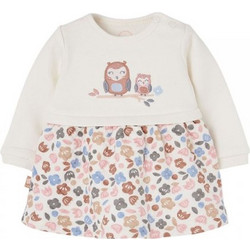 BOBOLI Knit dress floral for baby -BCI - 114039 - ΚΟΡΙΤΣΙ - OFF WHITE